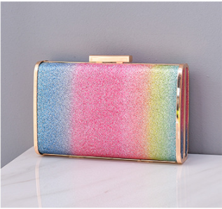 Manufacturer Latest High Quality Colorful Evening Clutch 2026 Rainbow Bag Bridal Purse Evening Bag Clutch