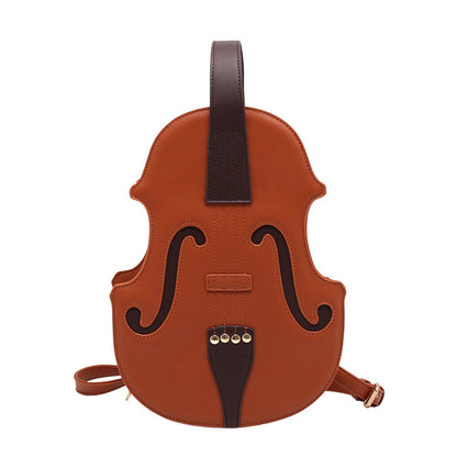 Fashion 3D Violin Girl’s Multipurpose Purse Hand Bag Backpack or Women Pu Leather Handbags