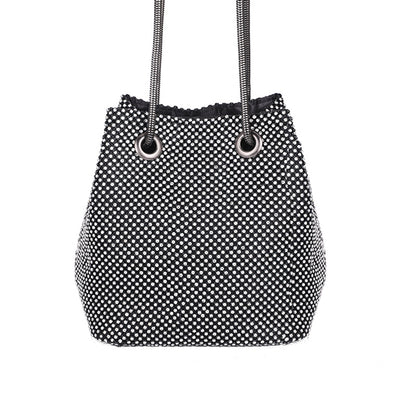 Luxury Banquet Bag With Diamonds Women Rhinestone Bucket Clutch Bag Golden Evening Purse sac a bandouliere