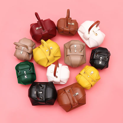 High-end genuine leather dumpling bags women fashion retro two sizes handbags