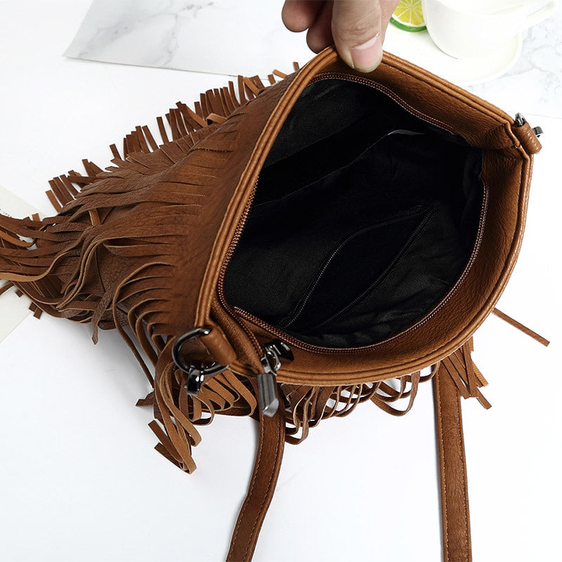 women’s hobo bag lady fashion tassel bag shoulder straddle bag
