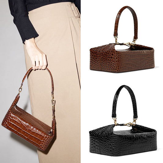New Arrival Embossed Alligator Pattern High Quality Women Clutch Bags Small Rectangle Box Hand Bag ladies
