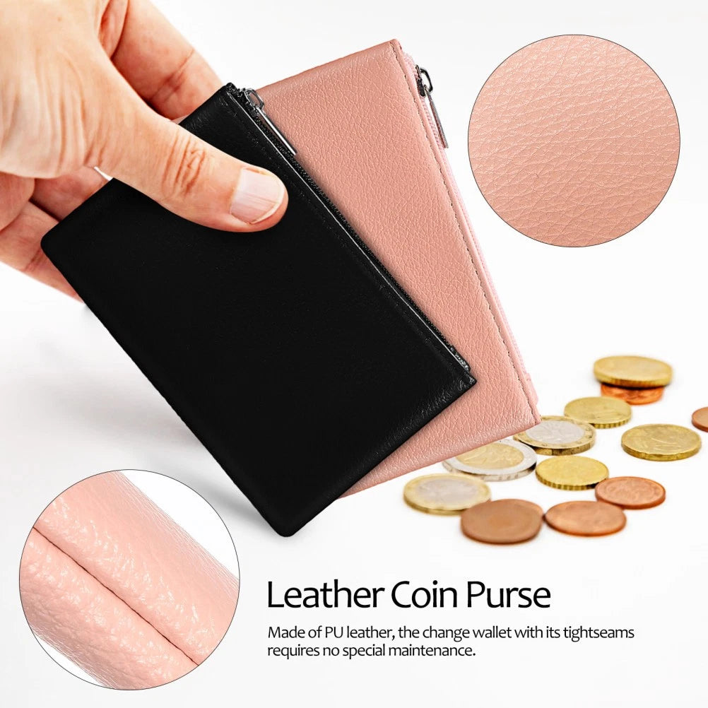 2pcs Coin Purse Change Purse Small Zipper Coin Purse Portable Change Wallet for