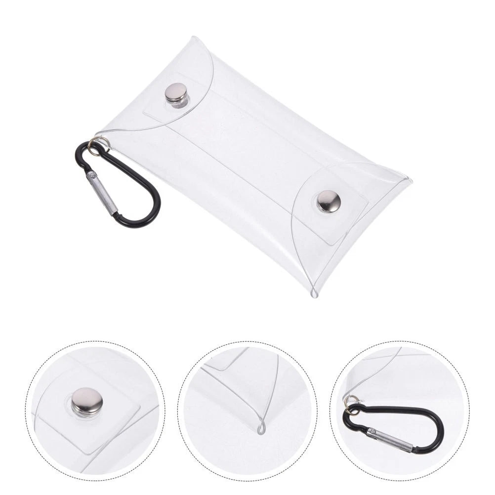Coin Purse Transparent Lip Balm Storage Bag Coins Keys Cards Bag Earphones