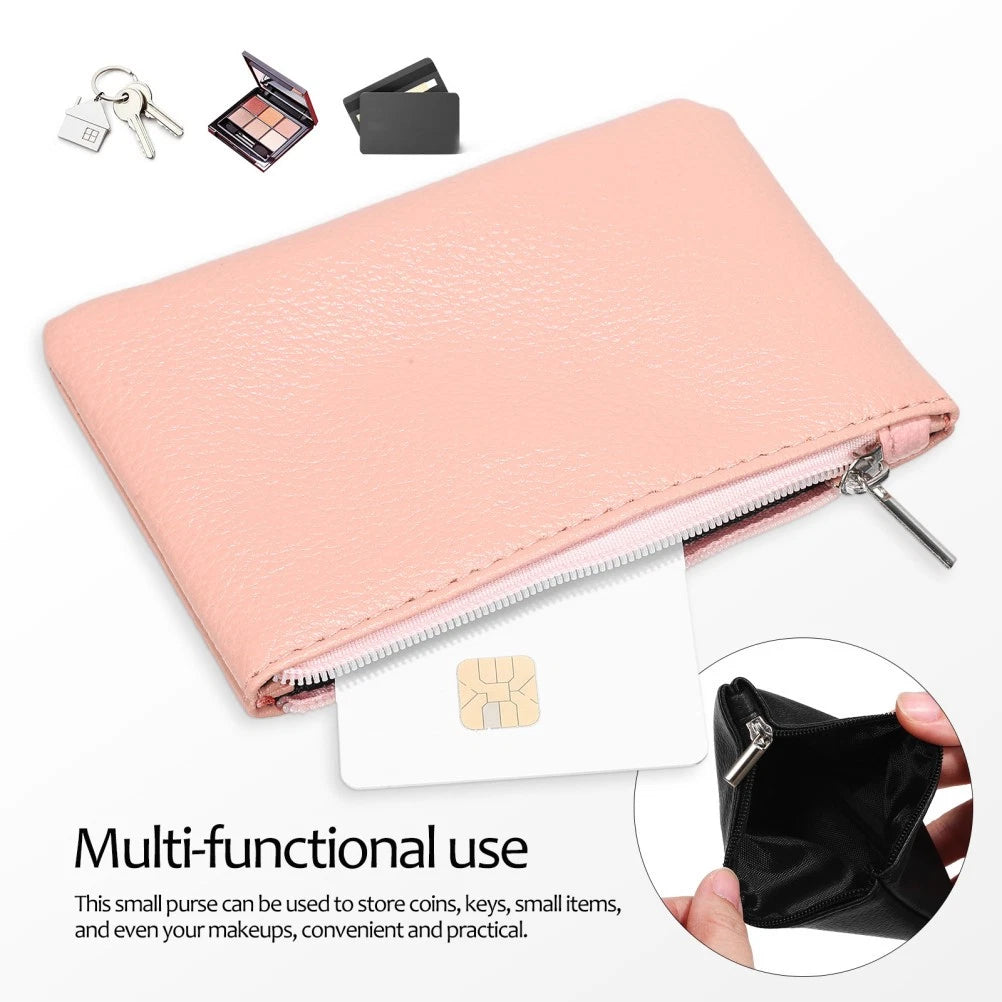 2pcs Coin Purse Change Purse Small Zipper Coin Purse Portable Change Wallet for